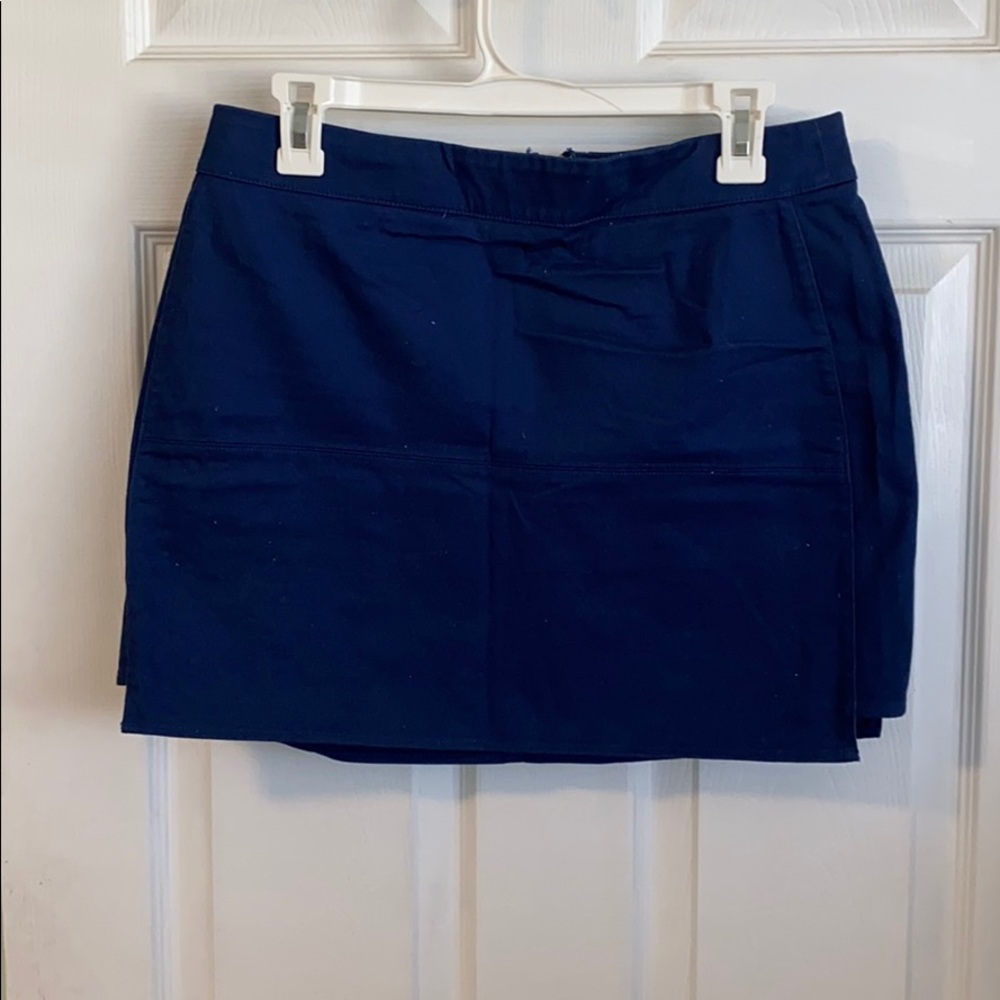 Navy blue mini skirt
